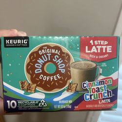 The Original Donut Shop Cinnamon Toast Crunch One-Step Latte, Keurig Single Serve K-Cup Pods, 50 Count (5 Packs of 10)