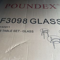 3 Piece Round Glass Coffee Table Set