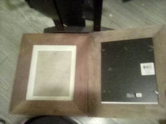 two wooden picture frames