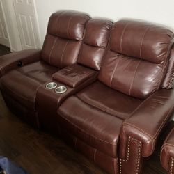 Faux Leather Sofa