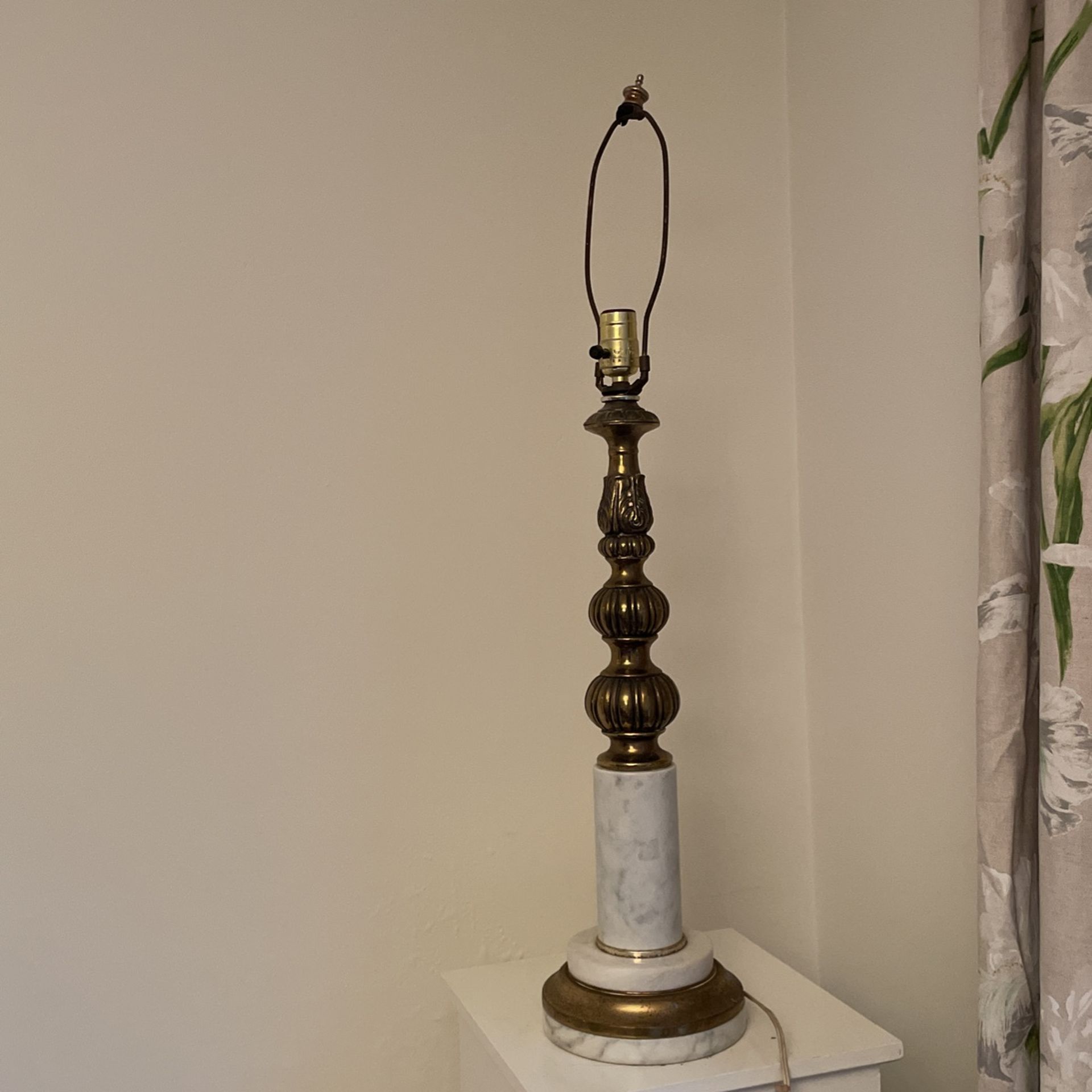 Marble Brass Lamp Vintage