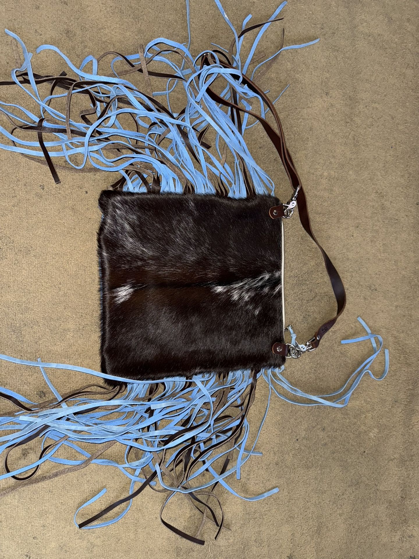 Leather Calf Hair Purse