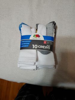 Boys Crew Socks.       Fruit Of Loom