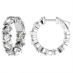 925 Sterling silver inside and outside cubic hope earrings