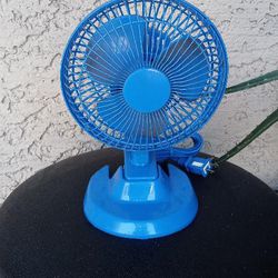 Blue Fan With Stand Candy Touch To Clamp On To Something Read Description