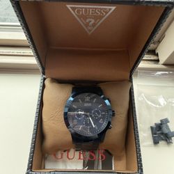 Guess Men's Watch, Blue Stainless steel