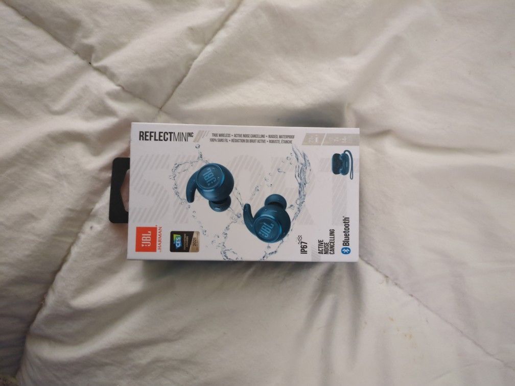 JBL Reflect Mini NC: True Wireless Noise Cancelling Sport Headphones - Blue