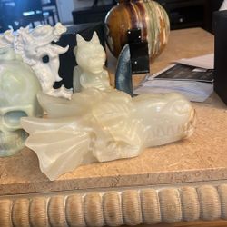 Jade Dragon Head Large Size 9.5 Inch