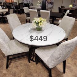 $449 No Tax 5-Pc Dining Set