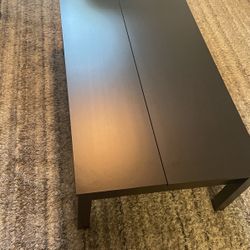 Ikea Retractable Coffee Table Black Brown 