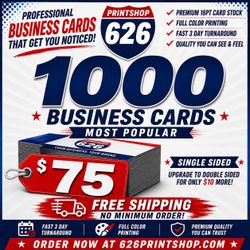 1000 custom business cards