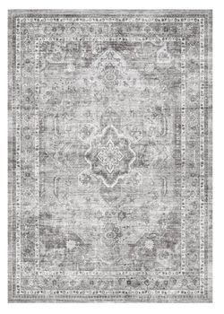 Brand new 9x12 Machine Washable grey & white rug