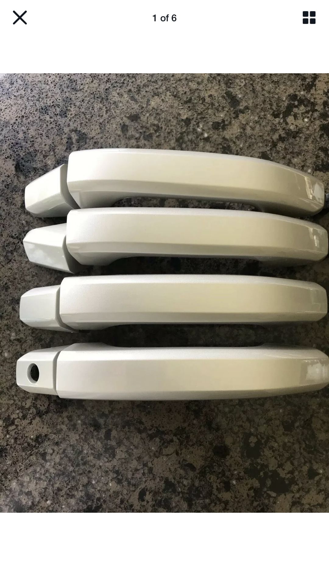 2014-2018 sparkling silver metallic GMC door handles set of four