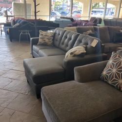 Grey Queen Sofa Chaise Sleeper 