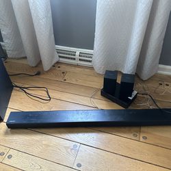Samsung Sound Bar, Sun Woofer And Rear Speakers