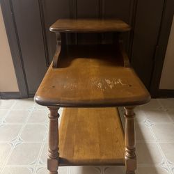 Mid Century 3 Tier End Table