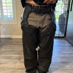 Genuine Leather Men’s Motorcycle Chaps