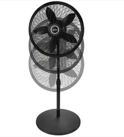 Lasko Cyclone 18 in. 3 Speed Oscillating Pedestal Fan for Home in Black with Adjustable Height, Tilt Back Head, Easy Assembly