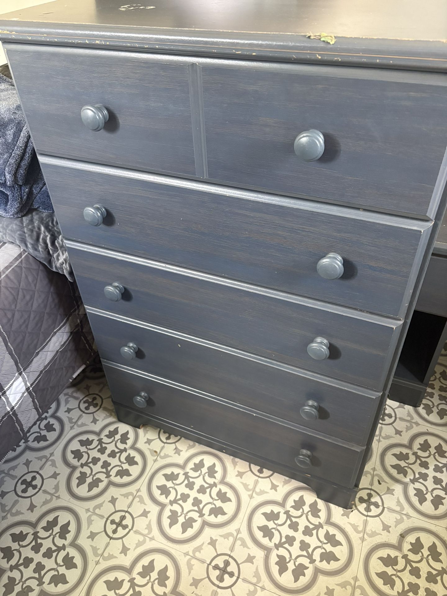 Navy Blue Twin Size Bedroom Set