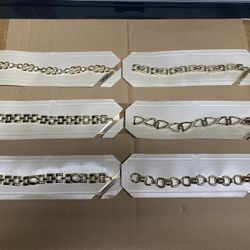 Stylish gold tone link bracelets