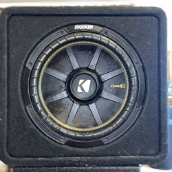 Kicker CompC 12″ Subwoofer – Yellow Stitching, Perfect Condition!
