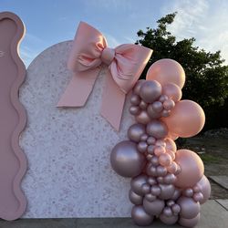 Custom Wooden Backdrop and Balloon