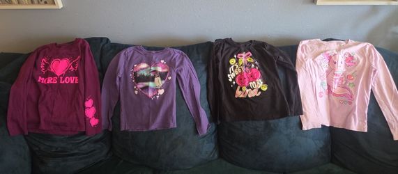 Girls’ Size 6 Long-Sleeve Shirt Bundle – $20 OBO 💕