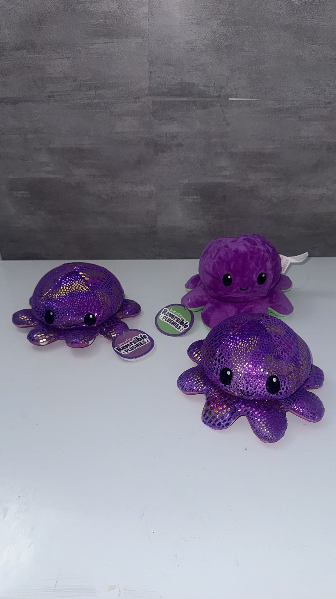 Reversible Octopus Plushies Set (3 Total) – Mood Flip Plush Toys