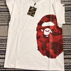 Bape tee shirt red ape