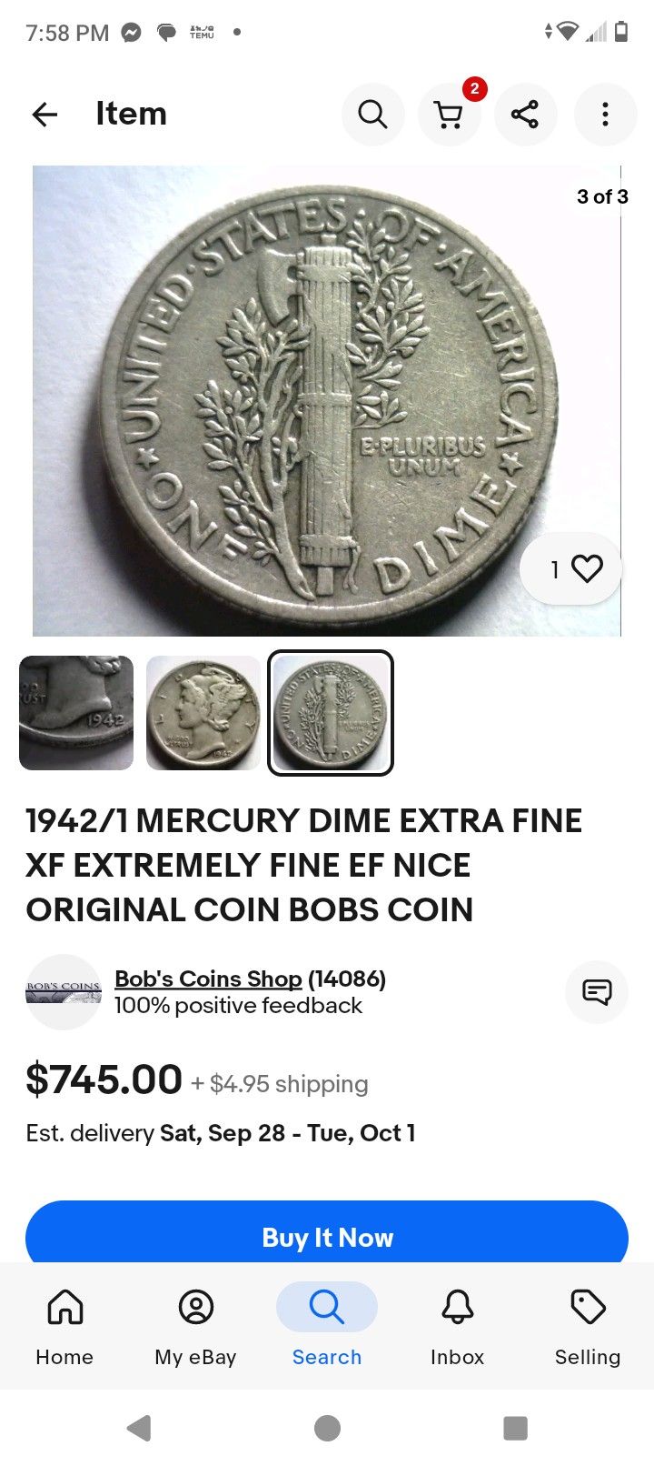 I Have One This 1942 Mercury Dime Extra Fine I Have 150 On