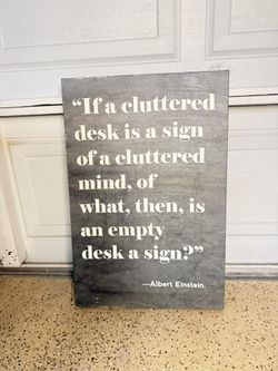 Wynwood Studio 'Cluttered Desk' Typography and Quotes Wall Art Canvas Print - Black, White, 20" x 30"