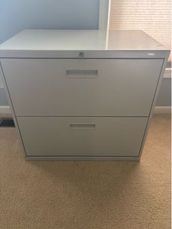 Hon two drawer horizontal file cabinet beige