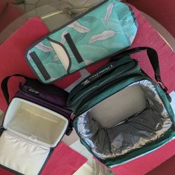 Cooler totes lot - large, medium and wine bottle coolers