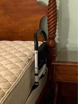 Adjustable Bed Assist Rail for Adults / Seniors - with Storage Pouch