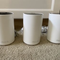 TP-Link Deco AXE5400 Tri-Band WiFi 6E Mesh System — Covers 7200 Sq.Ft. — Excellent Condition