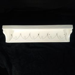 28" Shelf With Hooks