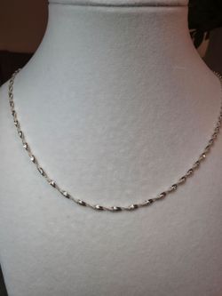 24" Twisted Herringbone 2mm two-tone Gold over 925 Sterling Silver 4.5g