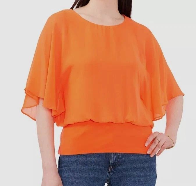 Women's Sam & Jess Orange Short Sleeve Top