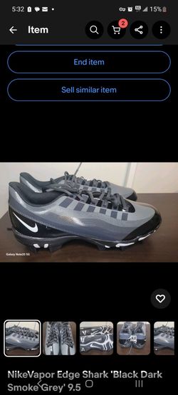 Nike Vapor Edge Shark Football Cleats Size 9.5