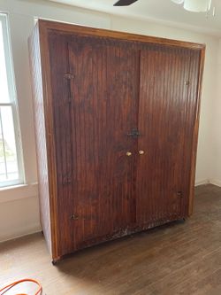 Antique armoire closet