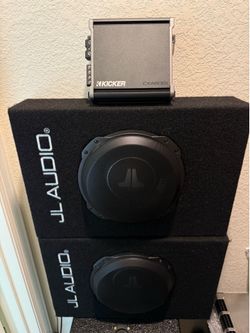 2 JL Audio CS110LG‑TW3 + Kicker 800.1 Amp