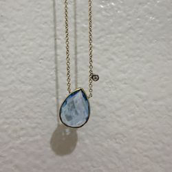 Merit Blue Topaz 14K Gold Necklace
