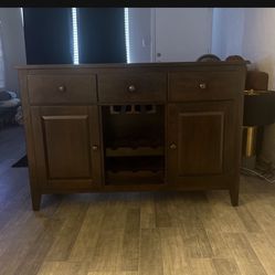 TV Stand with Wine Glass And Bottle Holders 
