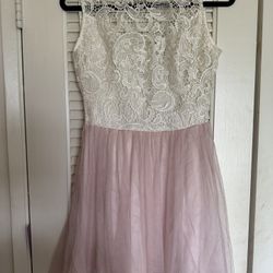 June & Ivy White and Lavender Tulle Skirted Party Dress Size Medium - $20