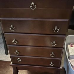 Vintage 2 Piece Silverware  Or Jewelry  Cabinet 