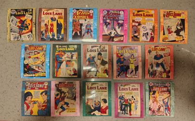 DC Superman / Lois Lane Comic Cover Refrigerator Magnets — Large Format Lot of 16