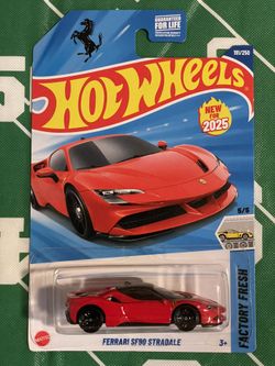 Hot Wheels 2025 Factory Fresh Series #5/5 Red Ferrari SF90 Stradale -1:64-