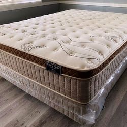 Full Organic Cloud Edition Europillow Top 12inch Matres Andboxspring!!