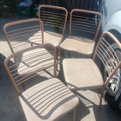 1955 Cosco Fashion Folding Chairs Set Of 5