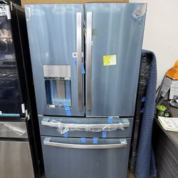 Brand new GE Profile 22.3 cu. ft. Counter Depth Four Door French Door Refrigerator in Stainless Steel with Hands-Free Autofill